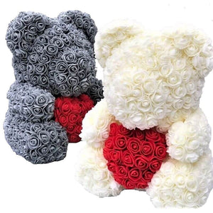 Luxury Rose Bear With Heart - Madeofrose