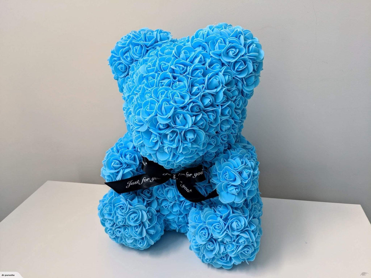 Luxury Rose Bear Blue Madeofrose