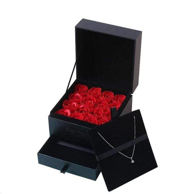 Rose Jewelry Box With Necklace Madeofrose