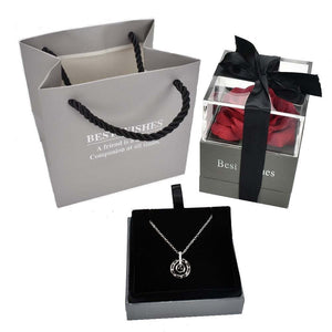 Rose Jewelry Box With Necklace -   one
