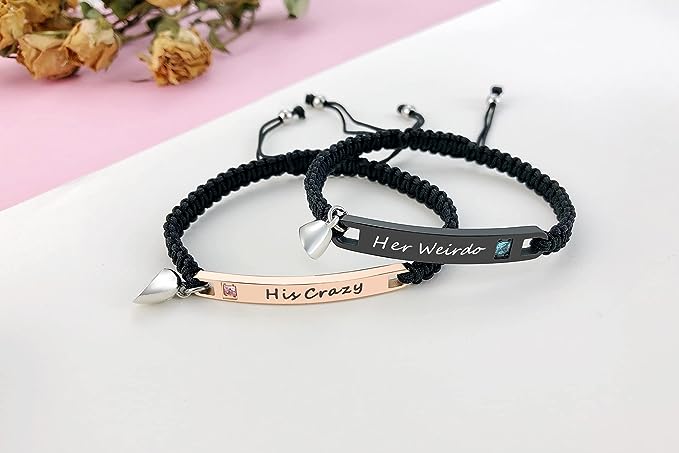 Personalized Couple Bracelet Set – Madeofrose