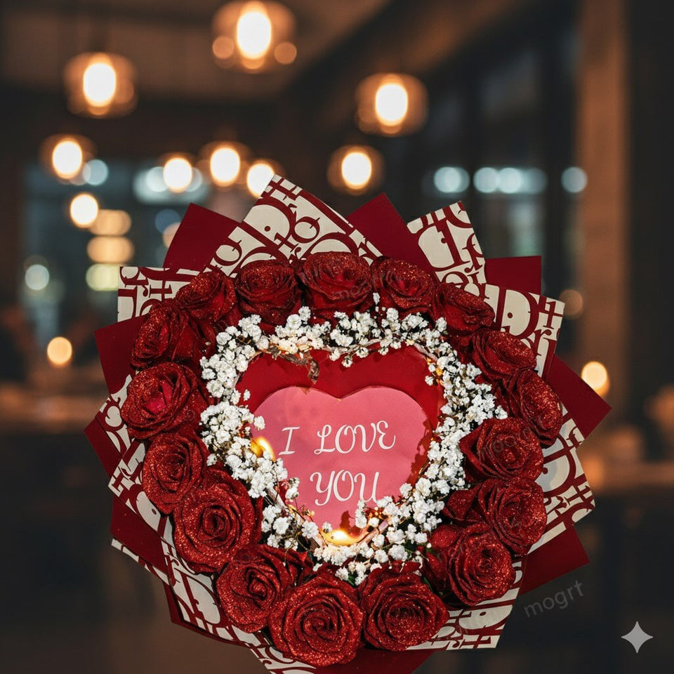 The Burn Away Glitter Roses Bouquet [New 2026]
