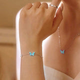 Luminous Dream Blue Butterfly Necklace