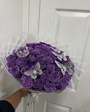 💕Glittering Everlasting Rose Bouquet – Gift for Anniversaries & Milestones