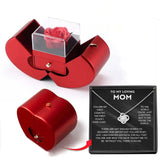 Mother's Day 3 in 1 Preserved Eternal Rose Jewelry Box With Necklace
