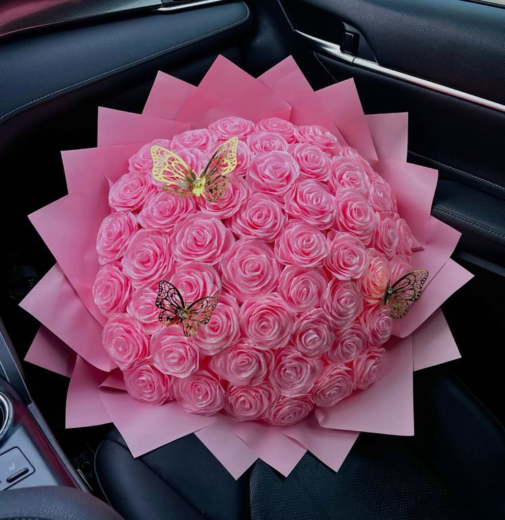 Pink Glitter Roses Bouquet