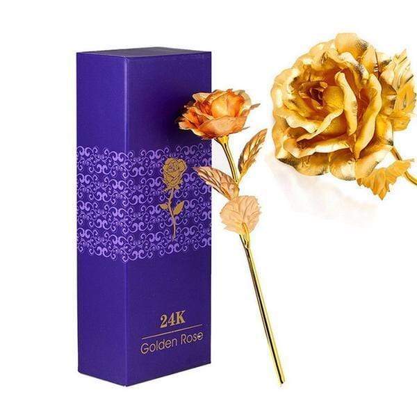 24k Golden Rose, GOLD color, with giftbox - Madeofrose