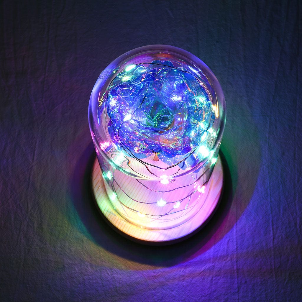 Galaxy Rose in Glass - Exclusive LED Rose in Glass Dome – Madeofrose