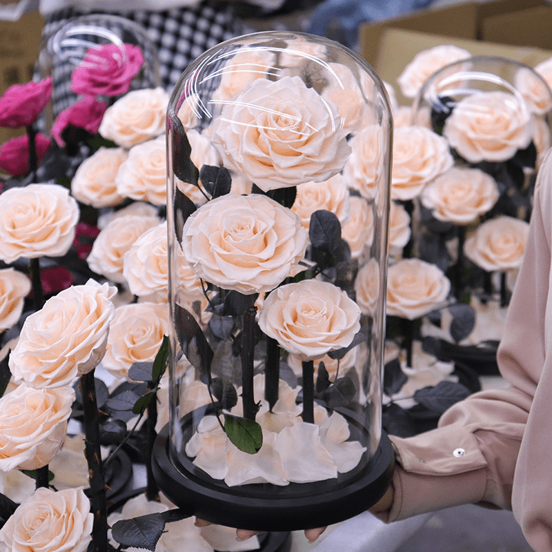 Rose In Glass Preserved Natural Rose In Glass Dome - MadeOfRose – Madeofrose