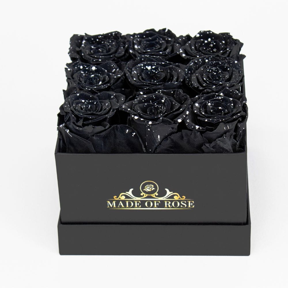 Real Preserved Black Sparkling Roses in Box – Madeofrose