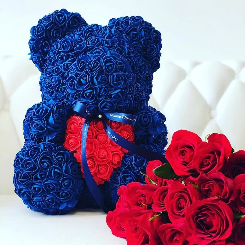 Exclusive Blue Rose Bear [NEW] - Madeofrose