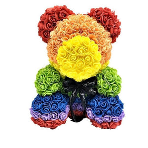 Exclusive Rainbow Rose Bear
