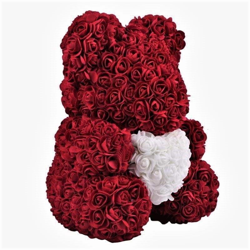 Burgundy Exclusive Rose Bear - Madeofrose