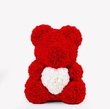 Rose Bear Red White Heart Madeofrose