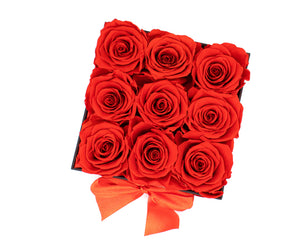 Madeofrose Red Rose Square Box 9
