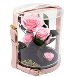 Madeofrose® Preserved Rose In Glass Dome Pink