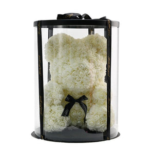 Luxury Rose Bear With Round Gift box - Madeofrose