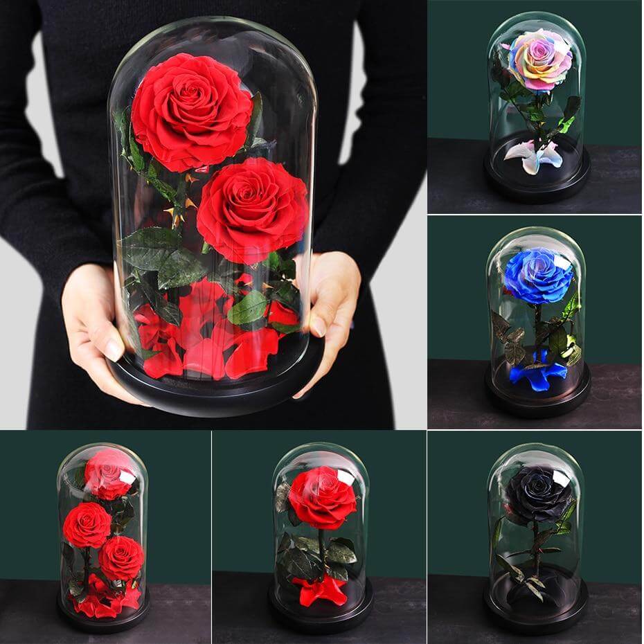 Rose In Glass Preserved Natural Rose In Glass Dome - MadeOfRose – Madeofrose