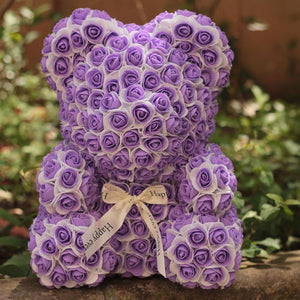 Two Tone Luxury Rose Bear - Madeofrose