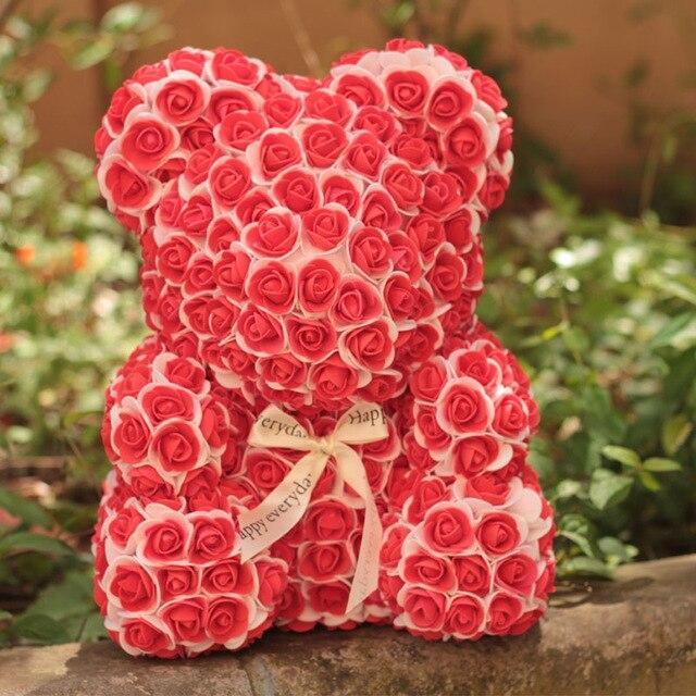 Two Tone Luxury Rose Bear - Madeofrose